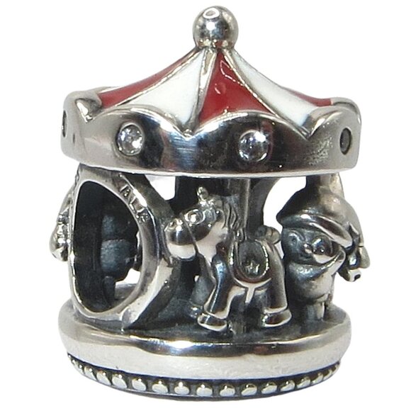 Pandora Authentic Christmas Carousel Enamel & SS .925 Charm 798435C01 - Picture 3 of 7